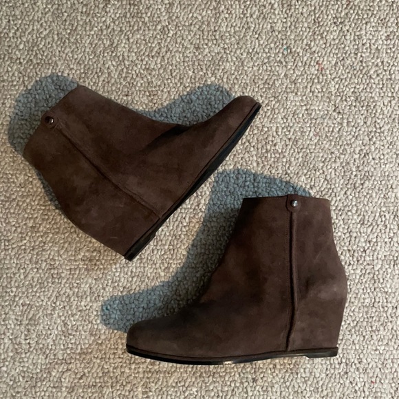- Stuart Weitzman Slidein suede wedge booties 7
